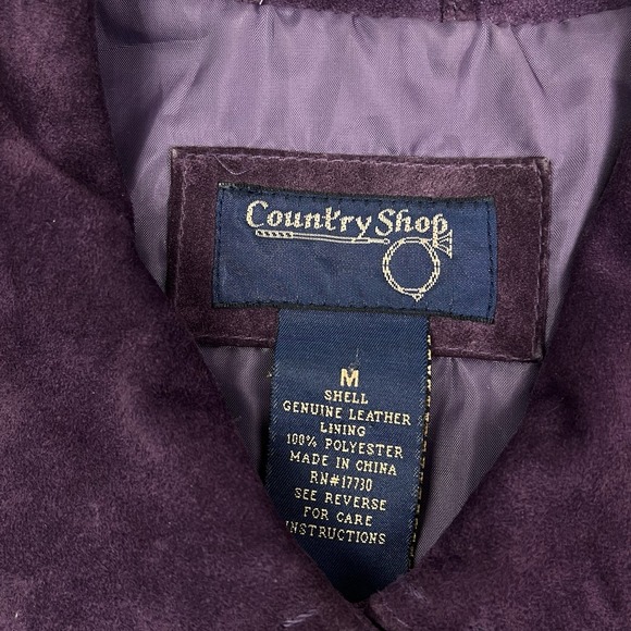Vintage Country Shop Western Cowboy Cowgirl Suede Leather Jacket Button Women M‎ - Picture 3 of 10